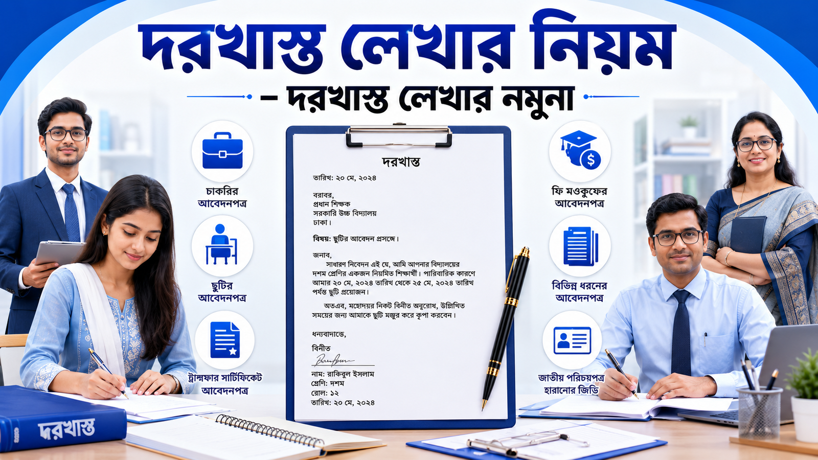 দরখাস্ত লেখার প্রক্রিয়া