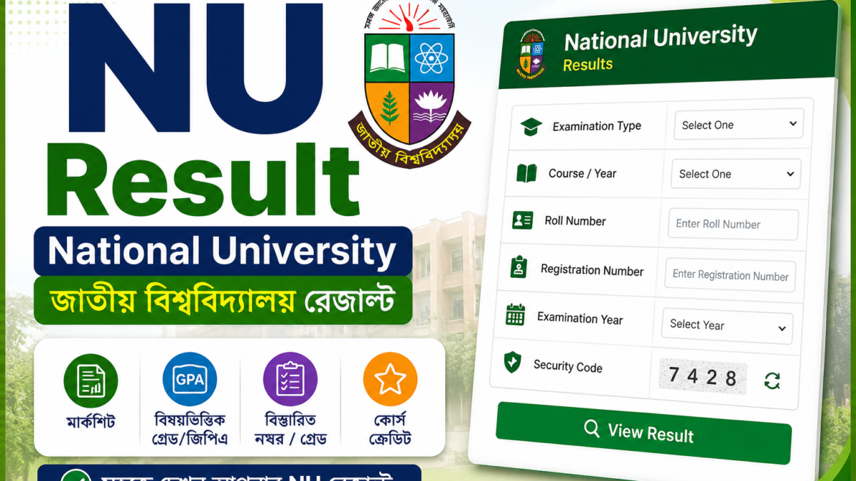 NU Result - National University (জাতীয় বিশ্ববিদ্যালয় রেজাল্ট)